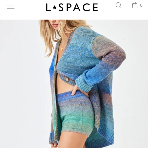 L SPACE -ZOE SHORT-NOREBBRO OMBRÉ - Picture 1 of 6